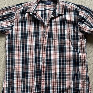 Mens 2XL Fariani Italy, short sleeve button down shirt.